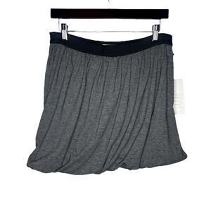 NEW Hawks by Geren Ford Grey Stripe Bubble Hem Mini Skirt Indie Sleeze Twee